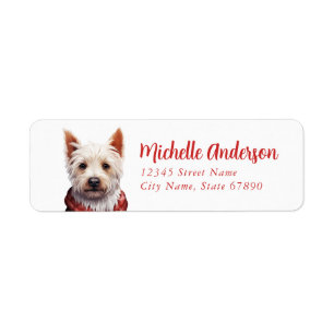 West Highland White Terrier Rücksendeadressen-Aufk