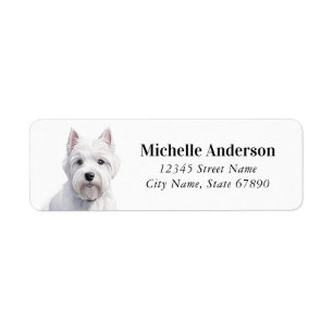 West Highland White Terrier Rücksendeadressen-Aufk