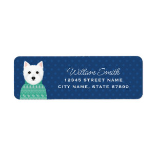West Highland White Terrier Rücksendeadressen-Aufk