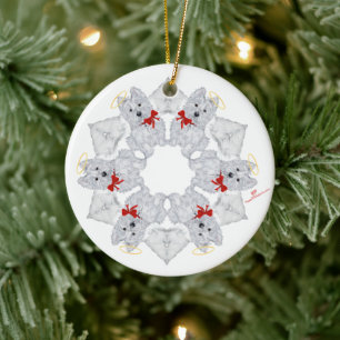 West Highland White Terrier Schmuckfigur Keramik Ornament