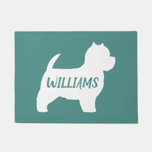 West Highland White Terrier Silhouette Custom Fußmatte