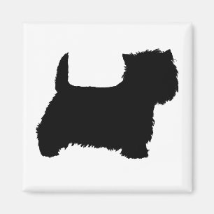 West Highland White Terrier Silhouette Magnet