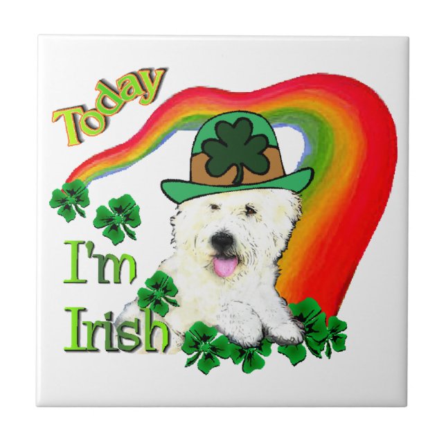 West Highland White Terrier St Pats Fliese (Vorderseite)