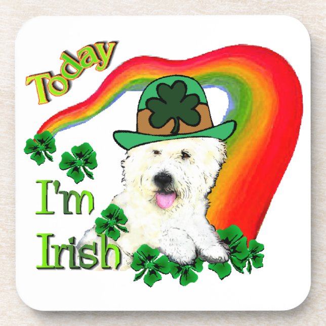 West Highland White Terrier St Pats Getränkeuntersetzer (Vorderseite)