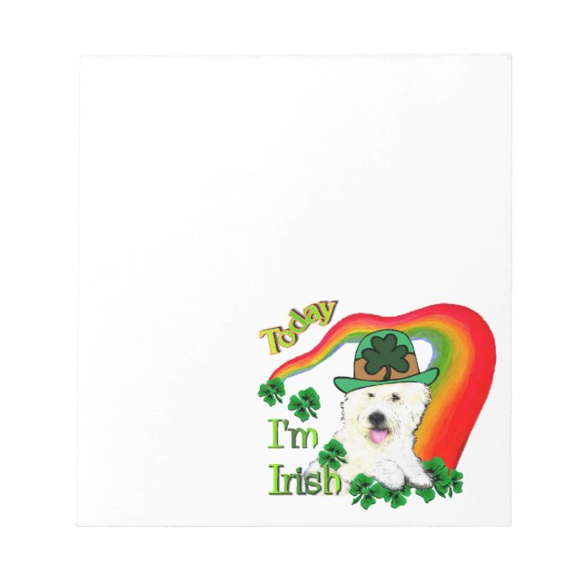 West Highland White Terrier St Pats Notizblock (Vorderseite)