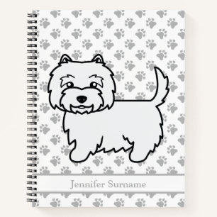 West Highland White Terrier Süßer Hund & Benutzerd Notizbuch