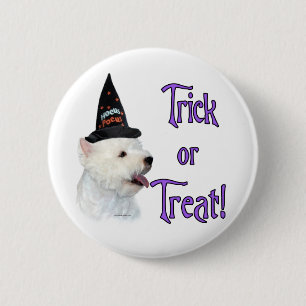 West Highland White Terrier Trick Button