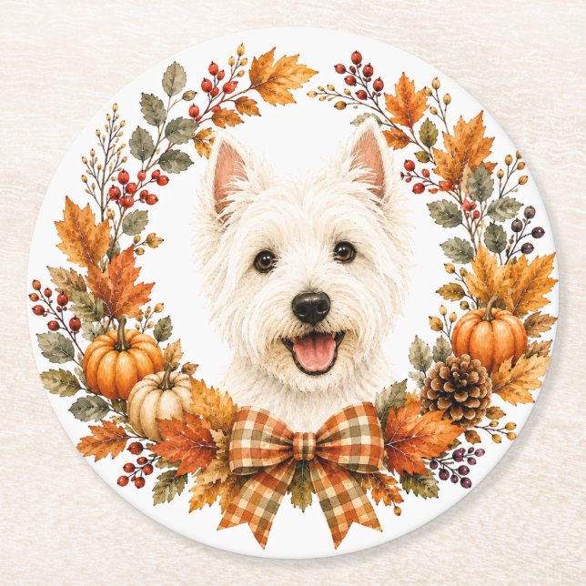 West Highland White Terrier Untersetzer (Vorderseite)