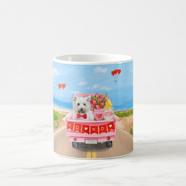 West Highland White Terrier Valentine's Day Truck Kaffeetasse (Mittel)