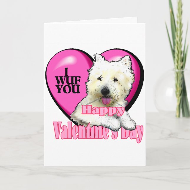 West Highland White Terrier Valentines Feiertagskarte (Vorderseite)