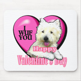 West Highland White Terrier Valentines Mousepad