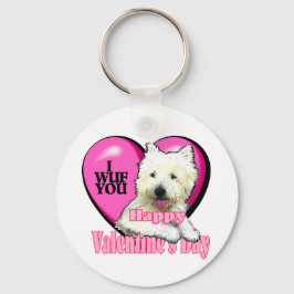 West Highland White Terrier Valentines Schlüsselanhänger