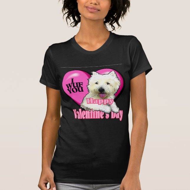West Highland White Terrier Valentines T-Shirt (Vorderseite)