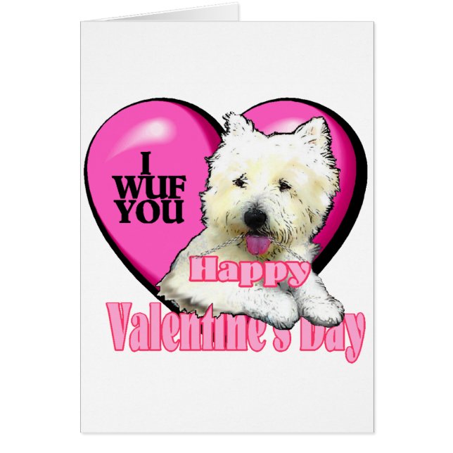 West Highland White Terrier Valentinstag (Vorne)