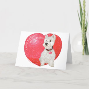 West Highland White Terrier Valentinstag Feiertagskarte