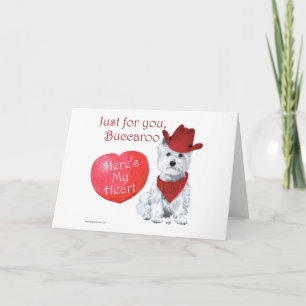 West Highland White Terrier Valentinstag Feiertagskarte