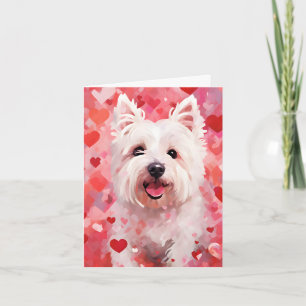 West Highland White Terrier Valentinstag Karte