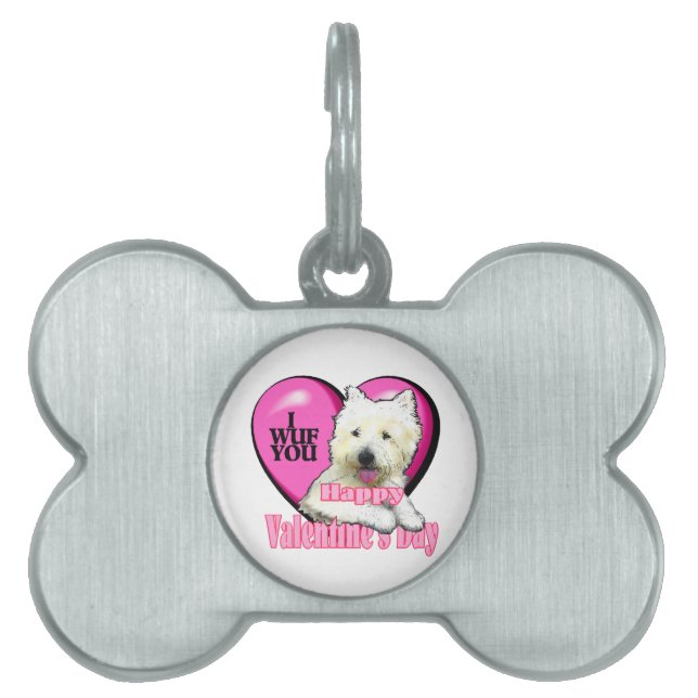West Highland White Terrier Valentinstag Tiermarke (Vorderseite)