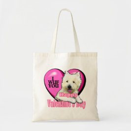 West Highland White Terrier Valentinstag Tragetasche