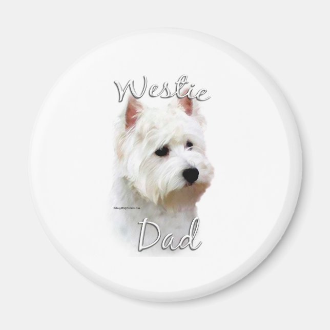 West Highland White Terrier Vater 2 Magnet (Vorne)