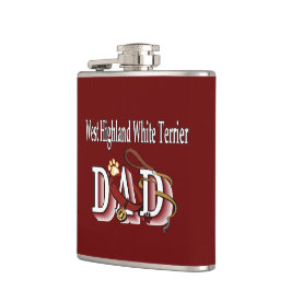 West Highland White Terrier Vater Flachmann