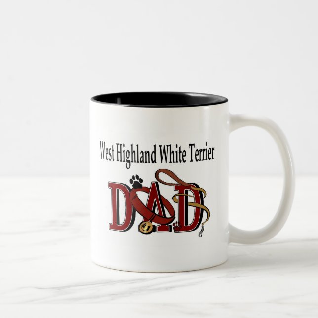 West Highland White Terrier Vater Tasse (Rechts)