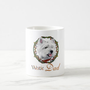 West Highland White Terrier Vater & Welpen Tasse