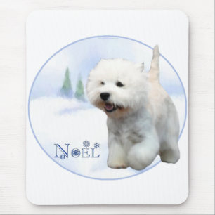 West Highland White Terrier Weihnachten Mousepad