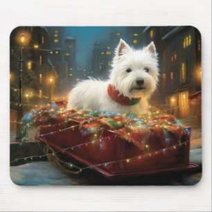 West Highland White Terrier Weihnachtsfest Mousepad