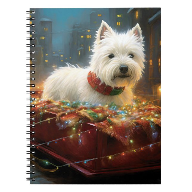 West Highland White Terrier Weihnachtsfest Notizblock (Vorderseite)