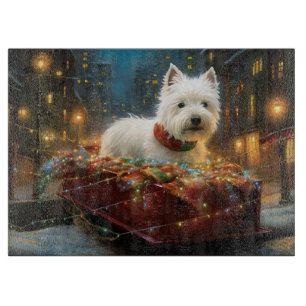 West Highland White Terrier Weihnachtsfest Schneidebrett