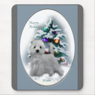 West Highland White Terrier Weihnachtsgeschenke Mousepad