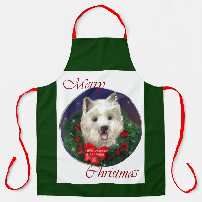 West Highland White Terrier Weihnachtsgeschenke Schürze (Vorderseite)