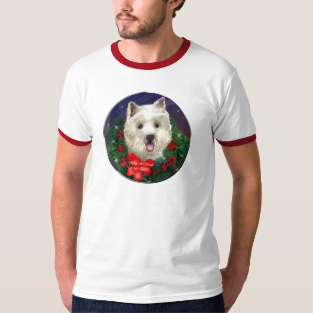 West Highland White Terrier Weihnachtsgeschenke T-Shirt (Vorderseite)