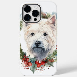 West Highland White Terrier Weihnachtskranz Case-Mate iPhone 14 Pro Max Hülle