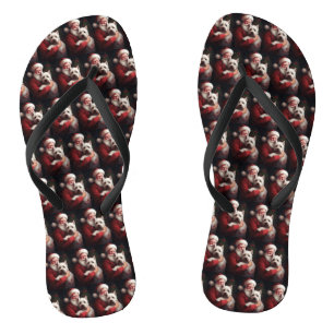 West Highland White Terrier Weihnachtsmann Flip Flops