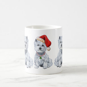 West Highland White Terrier Weihnachtsmann Kaffeetasse
