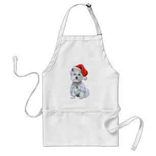 West Highland White Terrier Weihnachtsmann Schürze