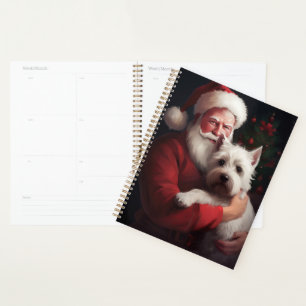 West Highland White Terrier Weihnachtsmann Weihnac Planer