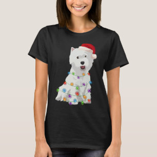 West Highland White Terrier Westie Christmas Light T-Shirt