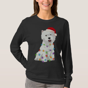 West Highland White Terrier Westie Christmas Light T-Shirt