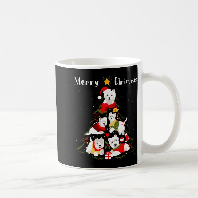 West Highland White Terrier Westie Christmas Tree  Kaffeetasse (Rechts)