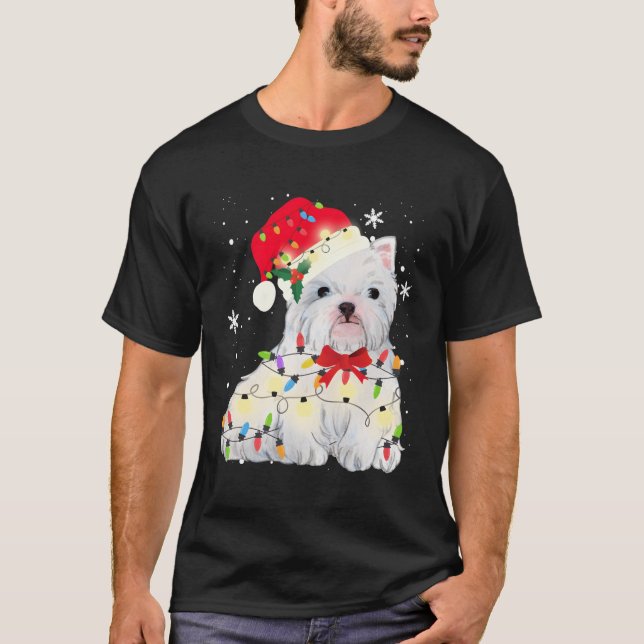 West Highland White Terrier Westie Dog Christmas G T-Shirt (Vorderseite)