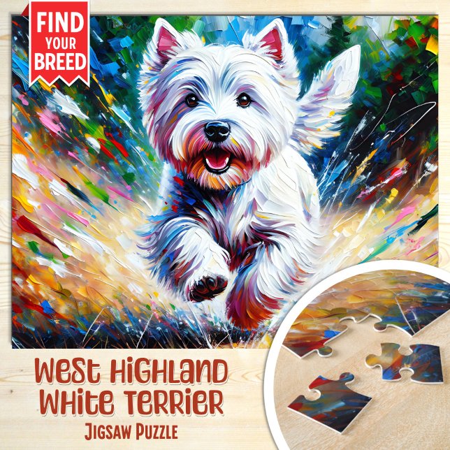 West Highland White Terrier "Westie" Dog Portrait Puzzle (Von Creator hochgeladen)