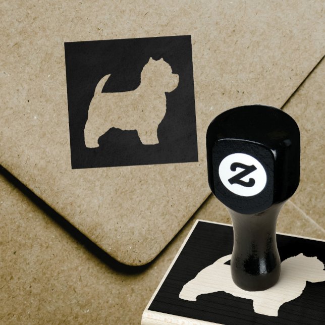 West Highland White Terrier Westie Dog Silhouette Gummistempel (Von Creator hochgeladen)