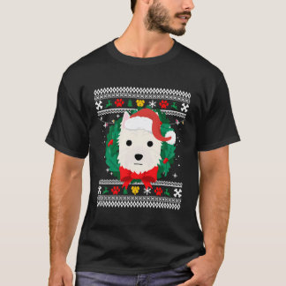 West Highland White Terrier Westie Ugly Christmas T-Shirt