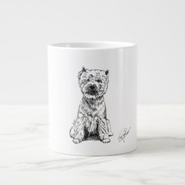 WEST HIGHLAND WHITE TERRIER. "WESTY"  Jumbo-Tasse