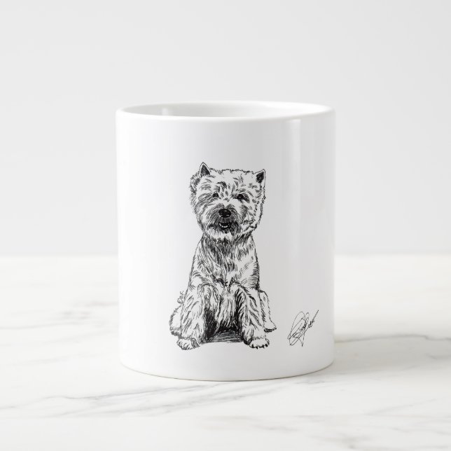 WEST HIGHLAND WHITE TERRIER. "WESTY"  Jumbo-Tasse (Vorderseite)