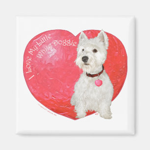 West Highland White Terrier zum Valentinstag Magnet
