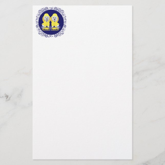 West Highland White Terriers Rain Briefpapier (Vorderseite)